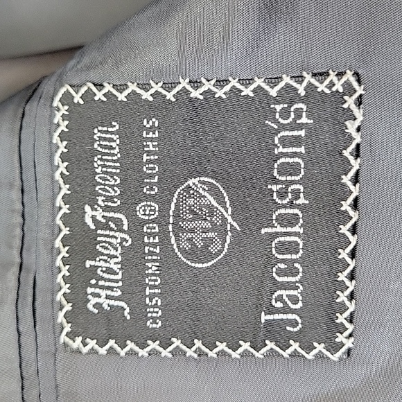 Hickey Freeman VINTAGE 100% Wool Plaid Suit Jacket - Picture 6 of 9